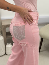 Load image into Gallery viewer, Patchwork Diamanté Pocket Jeans (3 colours)