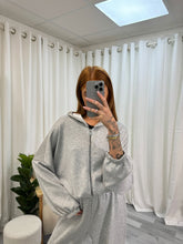 Load image into Gallery viewer, Extreme Soft Luxury Feel Hooded Tracksuit Set in Light Grey
