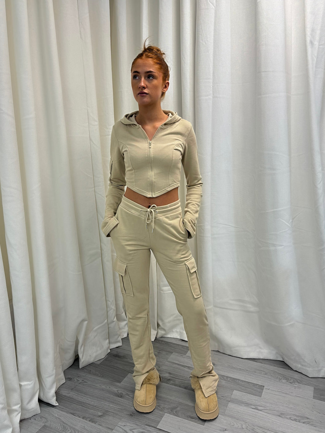 Cargo Ruched Back Tracksuit