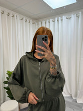 Load image into Gallery viewer, Extreme Soft Luxury Feel Hooded Tracksuit Set in Khaki
