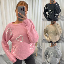 Load image into Gallery viewer, Woolly Heart Embroidered Jumper
