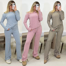 Load image into Gallery viewer, TEXTURED KNIT STRIPE SET
