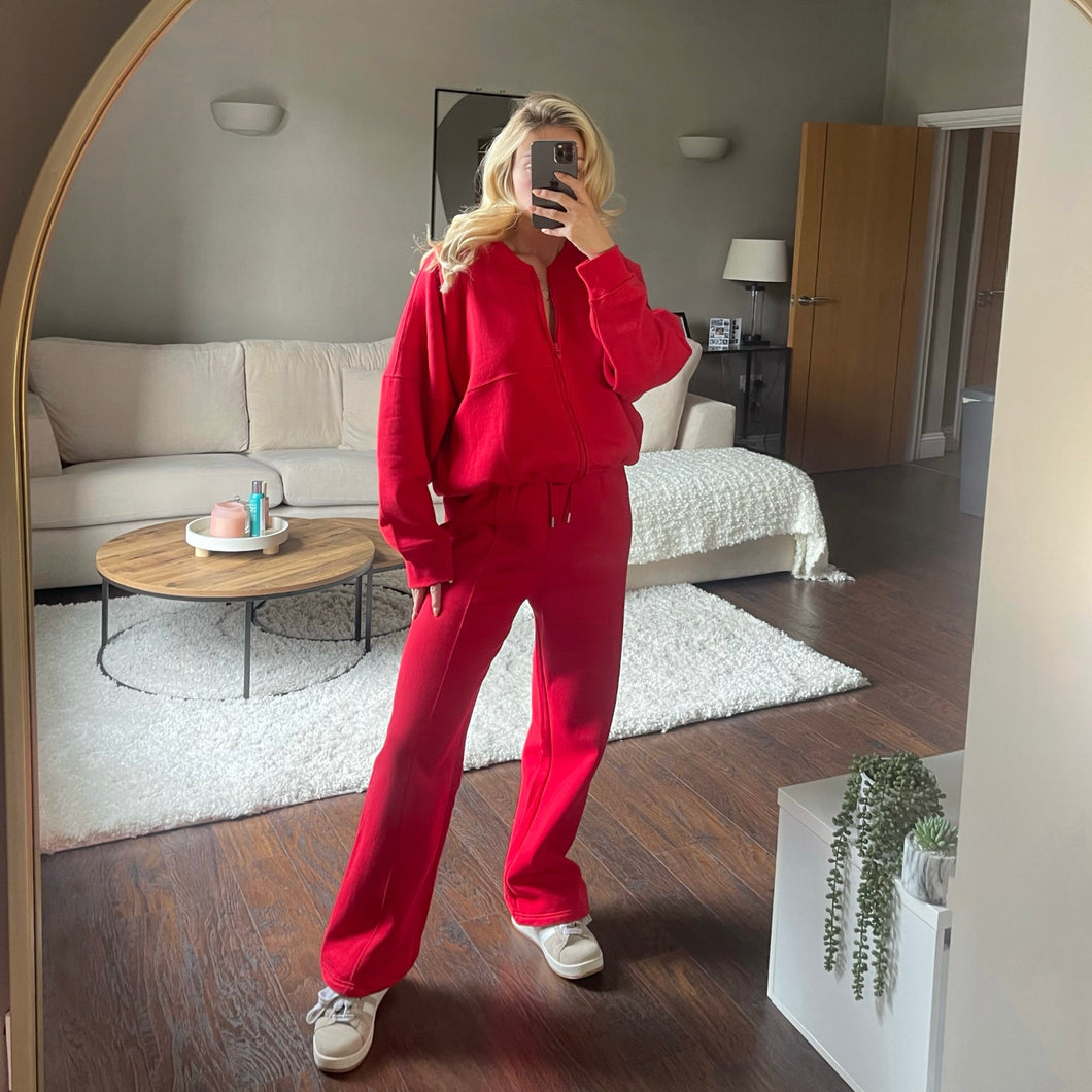 Red Bomber Tracksuit