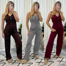 Load image into Gallery viewer, Knitted Waistcoat Two Piece Set (5 colours)
