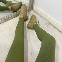 Load image into Gallery viewer, VIRAL RIBBED BODY CONTOURING LEGGINGS
